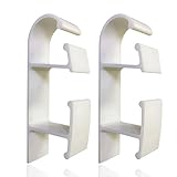CPAP Hose Holder with Anti-Unhook for Bed Avoid Tangle and Prevent Blockage，CPAP Hose Hanger for Tube Bedside & Sleep，CPAP Accessories Supplies No Punching Require(2P White)