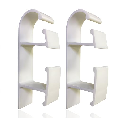 CPAP Hose Holder with Anti-Unhook for Bed Avoid Tangle and Prevent Blockage，CPAP Hose Hanger for Tube Bedside & Sleep，CPAP Accessories Supplies No Punching Require(2P White)