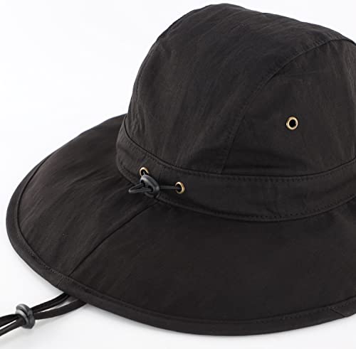 Image of Home Prefer Summer UPF 50+ Men's Bucket Sun Hat Wide Brim Fishing Hat Safari Hat