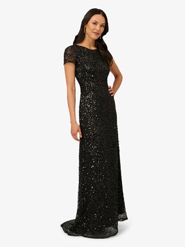 Adrianna Papell Women's Short-Sleeve All Over Sequin Gown3