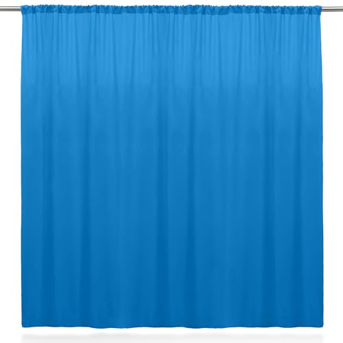 Ultimate Textile 8 ft. Polyester Backdrop Drape Panel, Cobalt