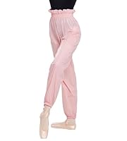 flexdans Damen Ripstop Pant Hose, Leichte, Dünne Hochtaillierte Aufwärmhose Balletthose für Mädchen Damen 9350 Pink M