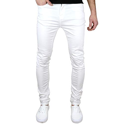 F&H Vermont Jean chino stretch coupe ajustée pour homme - Blanc - Taille 40 Cover