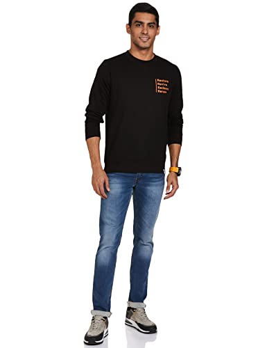 Image of Amazon Brand - Symbol Men Cotton Rich Light Weight Crew Neck Sweatshirt (Regular Fit)