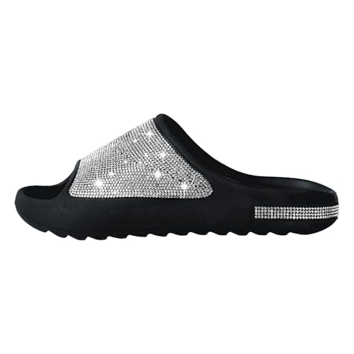 Fashion Crystal Slides for Women Summer Bling Sandals for Girls Women's Diamond Slippers with Glitter