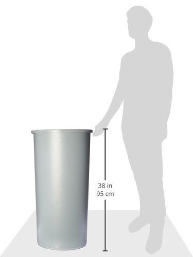Rubbermaid Commercial Products Untouchable Round Trash Can, Gray, 22 Gallons-RCP354600GY - Thumbnail 2