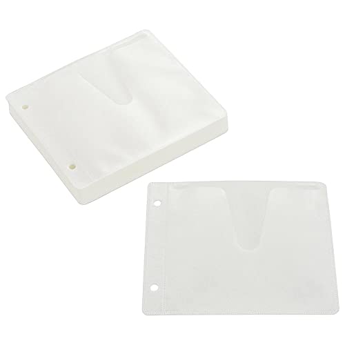 Ohm Electric Oa-Rbr50-W 01-7204 Ohm Blu-Ray Disc Case, Bd Case, Dvd Case, Cd Case, Non-Woven Sleeve, Double-Sided Storage Type, 25 Pieces, White #TOP2