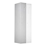 PLATZWUNDER: Mit seinen Maßen von 1800x300x500mm ist der Spind sehr platzsparend. Durch das Verbauen von zwei Fächern wird die Flächennutzung außerdem optimiert und kein wertvoller Stauraum verschenkt. Durch seine große Höhe bietet der Spind aber trotzdem noch genug Platz zum Verstauen aller wichtigen Dinge.