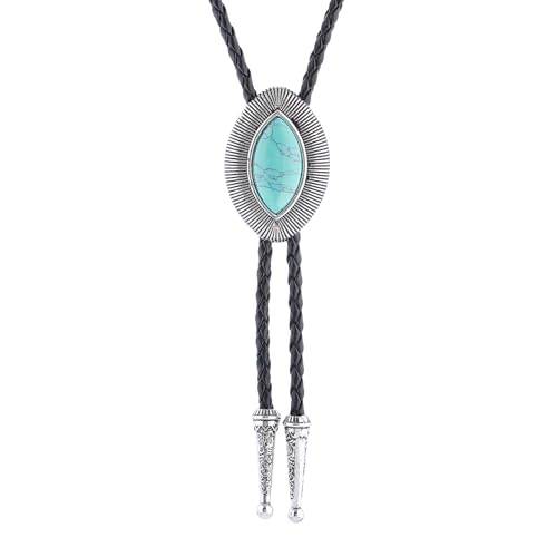 Image of Btilasif Bolo Tie Brown for Men, Scorpion Luminous Stone Cowboy Tie Western Leather Necktie Necklace for Women