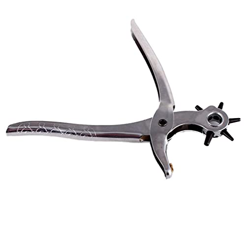 Familyhouse Revolving Punch Plier - Belt Hole Puncher For Punching Felt, Belts, Cardboard - Heavy Duty Leather Hole Punch Tool #TOP15