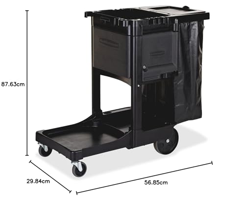 Rubbermaid Commercial Products Executive Series Housekeeping Cart, Black (1861430)