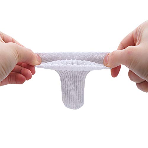 Tekeft 20Pcs Chair Socks, Furniture Leg Feet Wood Floor Protectors Set, Cross Knitted (White) #TOP2