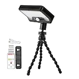 Wpsagek Solargesteuerte Sensorleuchte Für Außen - Mit Flexiblem Stativ 3-Farben-Lampe | 600 Lumen...