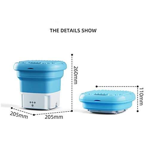 Portable Washing Machine Mini Foldable Washer With Spin Dryer Bucket For Baby Clothes,Underwear,Socks,Towels Perfect For Travel,Apartment,Lightweight & Easy To Carry (Blue), S43L18Cgne9F019Euhk #TOP5