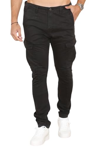 Soroor Cargo Pants for Men, Slim Fit Tapered Mens Cargo Pants, Tactical Pant for Men Work & Utility | Stretch Sateen Cotton
