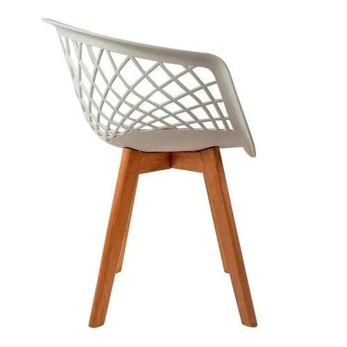 CADEIRA WEB WOOD CX 4 - PP BRANCO