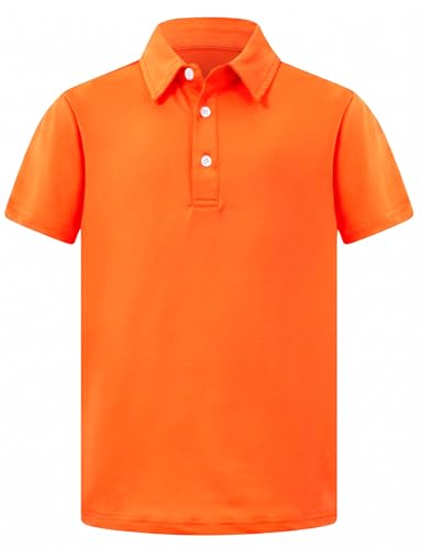 Cozople Boys Performance Polo Shirts Dry Fit School Uniform Short Sleeve