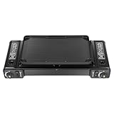 ROGONPDK 2 hornillos de camping, portátil, para camping, gas Stove, camping al aire libre, barbacoa de mesa, maletín, barbacoa de mesa de aluminio, para fiestas en la terraza