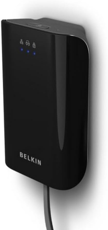 Belkin 200 Mbps Powerline AV Adapter (Black)