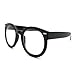 MODA Black Oversized Round Thick Horn Rim Clear Lens Fashion Eye Glasses Frame