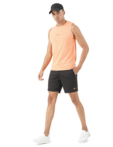 Image of PUMP'D Men's Sleeveless Tank Top for Gym -Placement Print, DryTech, Anti-Odor, Lightweight, Soft Seams, UV Protect