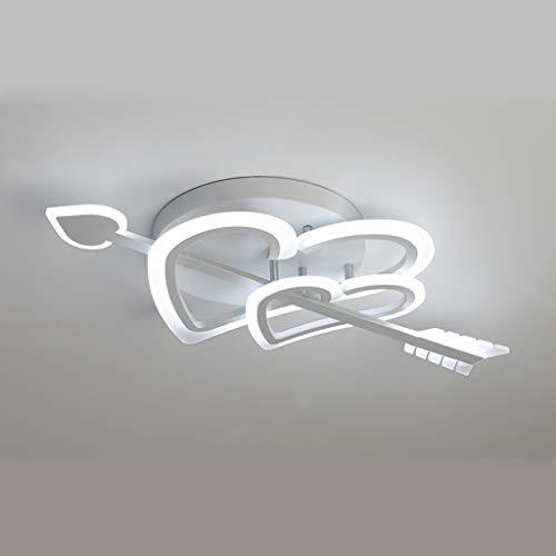 Plafonnier LED cœur anti-éblouissement, grand luminaire de plafond pour illuminer un salon sombre