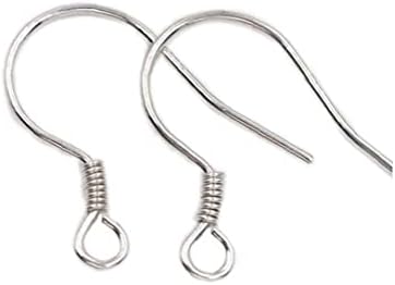 TOPofly 10 Pairs 925 Sterling Silver French Wire Earring Hooks Fish Hook Earrings Sterling Silver Earwires for DIY Jewelry Customize Making