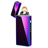 YOZWOO Electric Lighter Rechargeable, High Power Flame Arc Lighter, USB Lighters with LED Battery Indicator, Windproof Electronic Lighters for Candle Camping with Gift Box (Multicolor)
