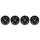 PUSOKEI 4PCS 20 * 8mm Verstärkerfüße aus Aluminiumlegierung, mit Gummiring, Robusten Stoßdämpfer-Verstärkerpads für Stereo-Umgebungsgeräusche(Schwarz)