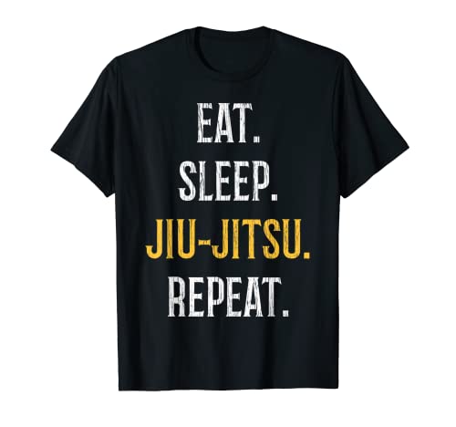 Eat Dormir Jiu Jitsu Repeat Combat Funny BJJ MMA Gift T-Shirt