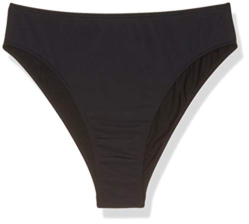 Roxy Women's Solid Beach Classics Mini High Leg Swim Bottom, True Black, L