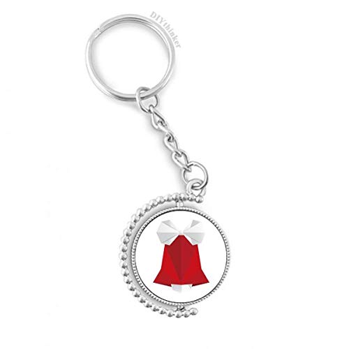 Llavero giratoria regalo de navidad diseño origami bowknot y anillo pilgrim
