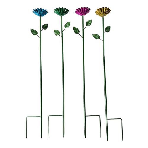 Bee Drinking Station For Garden 4 Pcs Flower Shaped Metal Waterer - Weatherproof Pollinator Habitat Decor | For Backyard Farm Ya