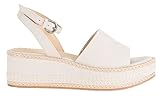 Frye Women's Joy Ankle Strap Wedge Sandal, Ivory, 10
