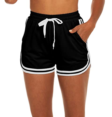 Women's Cute Athletic Workout Shorts Dolphin Shorts Comfy Gym Running Sports Short Pants With Pockets #TOP2
