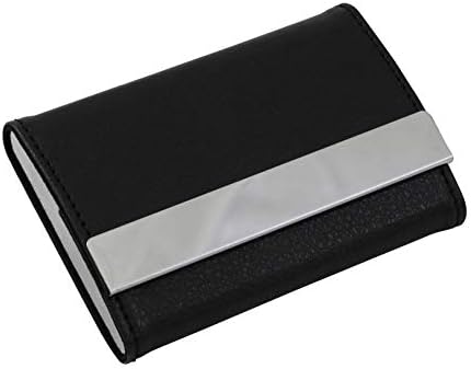 GiftTree Luxury Black Leather and Stainless Steel with Personalized Engraving | Professional for Men and Women