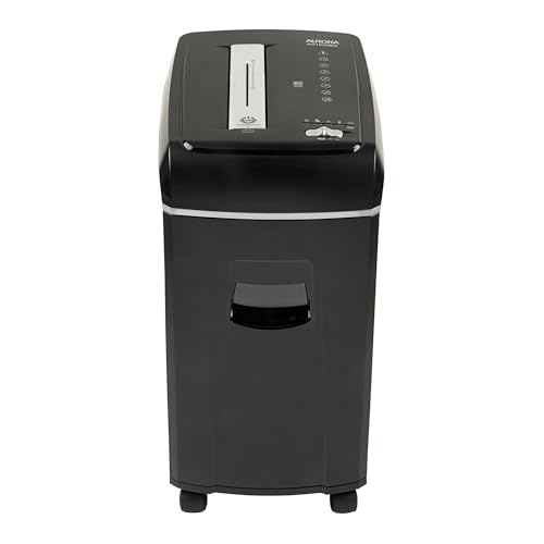 Aurora AU1020MA High-Security 10-Sheet Micro-Cut Paper, CD and Credit Card Shredder with Pullout Basket