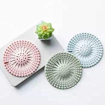 B MARK™ Creative 2-in-1 Home Bathroom Kitchen Silicone Sewer Sink Bathtub Wash-Basin Sealer Cover Drainer Water Stopper with Hair Catcher (D1)