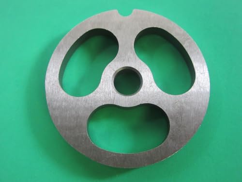 #5 Meat Grinder plate disc with VERY LARGE GRIND STEW MEAT AND CHILI For LEM, Cabelas, Northern Tool, Smokehouse Chef, Hightower Kitchen, Chefs Choice and others. **SEE MEASUREMENTS BELOW**