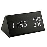 Con estilo de madera: este tiene que ser el reloj de alarma ms sofisticado que haya visto.No solo es un reloj, tambin es una gran decoracin para su dormitorio.El aspecto elegante y simple y las funciones mltiples lo hacen adecuado como un regalo para nios, familiares y amigos.