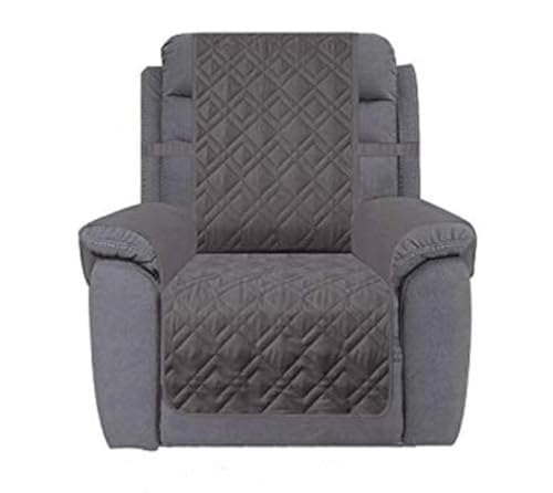 Image of Ameritex Waterproof Nonslip Recliner Cover Stay in Place, Dog Chair Cover Furniture Protector, Ideal Recliner Slipcovers for Pets and Kids (Dark Grey, 30'')