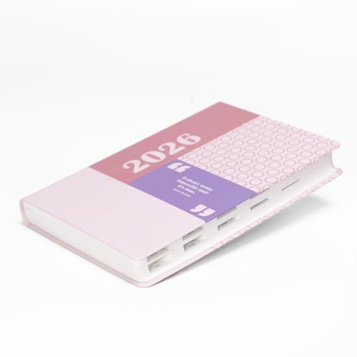 Image of Mahavir Maxim 2026 Diary | A5 Size New Year Diary | One-Day-to-a-Page Diary with Month Index | 424 pages,70 gsm | Natural Shade Paper | Laminated Paper Cover - (Pink)