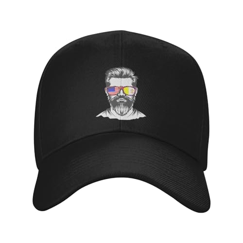 Vatican American Half Flag Boy USA Vatican City Classic Duckbill Caps for Stylish Sun Protection Black