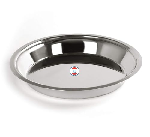 Image of KC Stainless Steel Parat | Steel Parat for Dough Flour Kneading | Steel Atta Parat for Kitchen (29 CM)