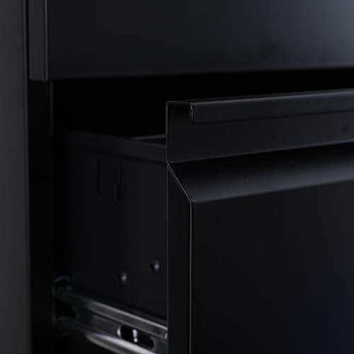 Greatmeet Locking File Cabinet With 3 Drawers Mobile Filing Cabinet With 5 Wheels And Lock For Letter Legal A4 F4 Black Black Filing Cabinet Buy Online In Sri Lanka At Desertcart