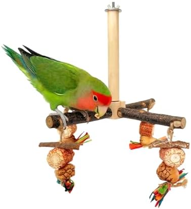 Msiud 360 Grad Drehbares Vogelspielzeug Pfefferholz für Papageien Sittiche | 360 Grad drehbar, natürliches Sichuanpfefferholz bissfest langlebig geeignet für Papageien Sittiche pas