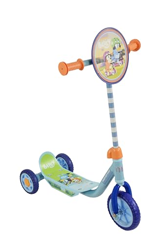 Bluey Toys - Patinete Infantil Ajustable de 3 Ruedas para niños y niñas de 3 años, Multicolor