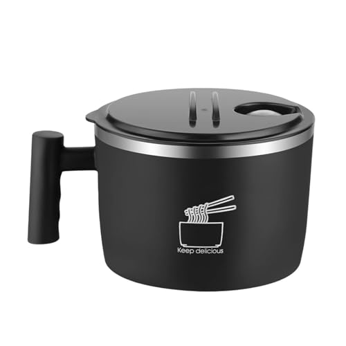 Recipientes para sopa, cuenco portátil de acero inoxidable, tapa a prueba de fugas, almacenamiento seguro de alimentos, plato de sopa con asa aislada, para camping, picnic, senderismo al aire libre