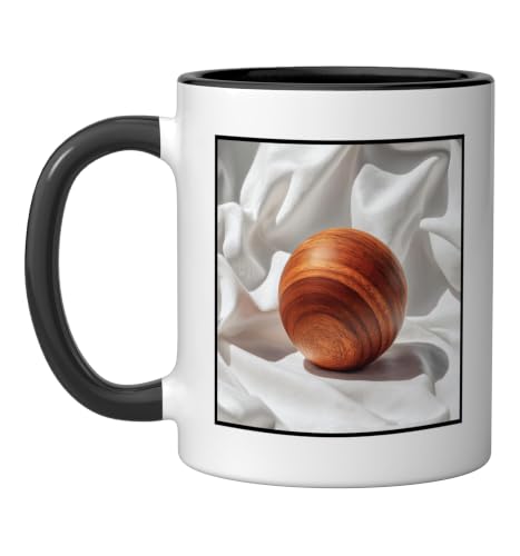 Spherical Orbit Round Sphere Geometry Math Ceramic Mug, Black/White, 11oz