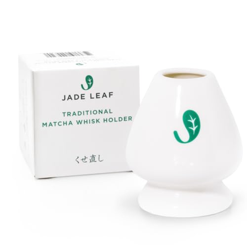 Jade Leaf Matcha Whisk Holder White Porcelain